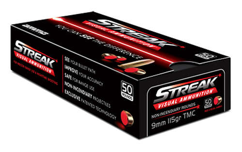 Ammunition STREAK Ammunition Visual Ammunition 9mm STREAK 9MM 115GR TMC 50/1000 • Model: Visual Ammunition